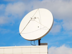 Satellite Dish receives One-Way Communication (or Broadcasts) from Radio/TV Stations