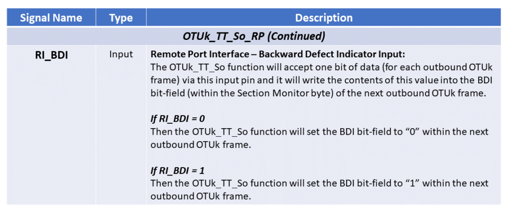 OTUk_TT_So Function Pin Description - Part 8