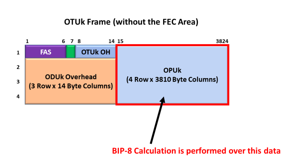 Section Monitoring BIP-8 Calculation Region