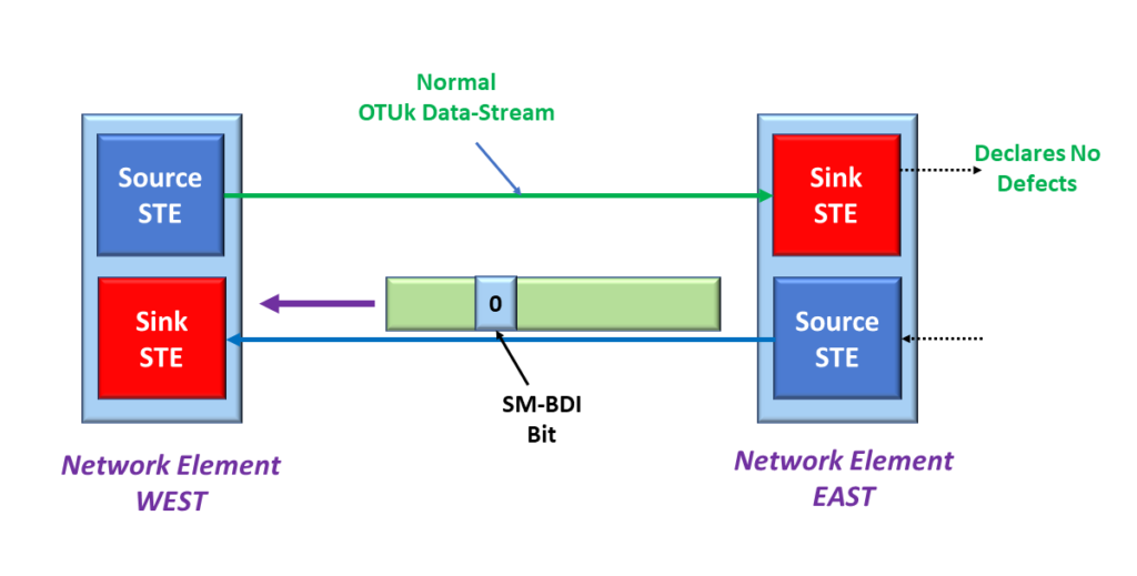 Source STE sets SM-BDI bit-field to 0 in response to No-Defect Condition