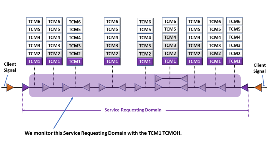 Tandem Connection Monitoring Subnetwork - Service Requesting Domain