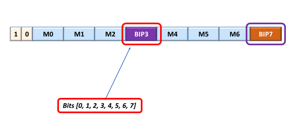 What the Numbers within the BIP3 Bit Column Means - When Constructing the Alignment Marker Block