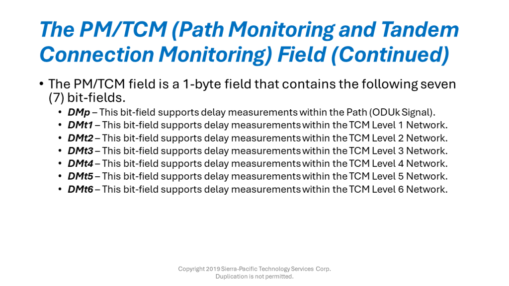 ODU - PM/TCM Byte Correction