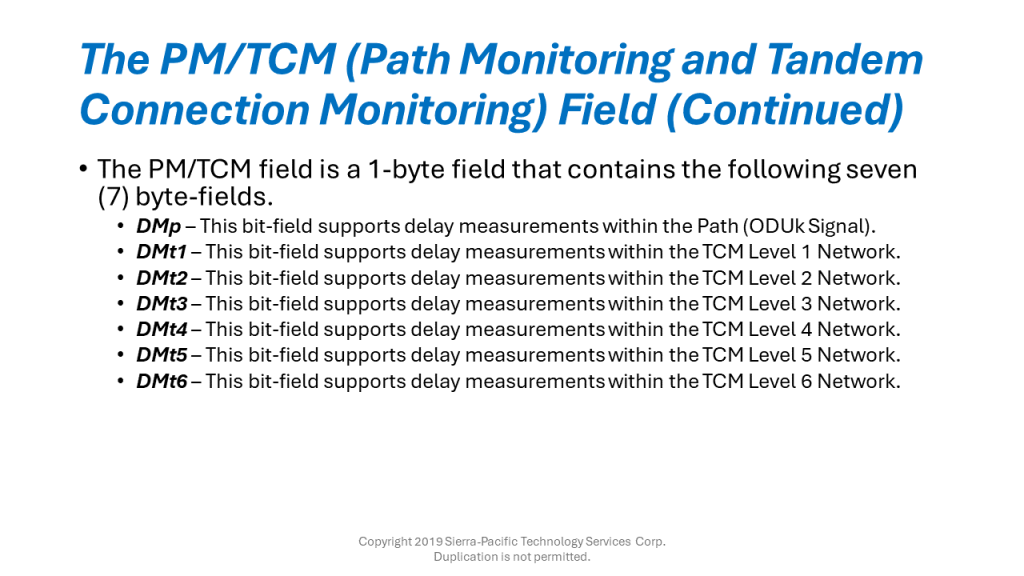 ODU PM/TCM Byte - Mistake