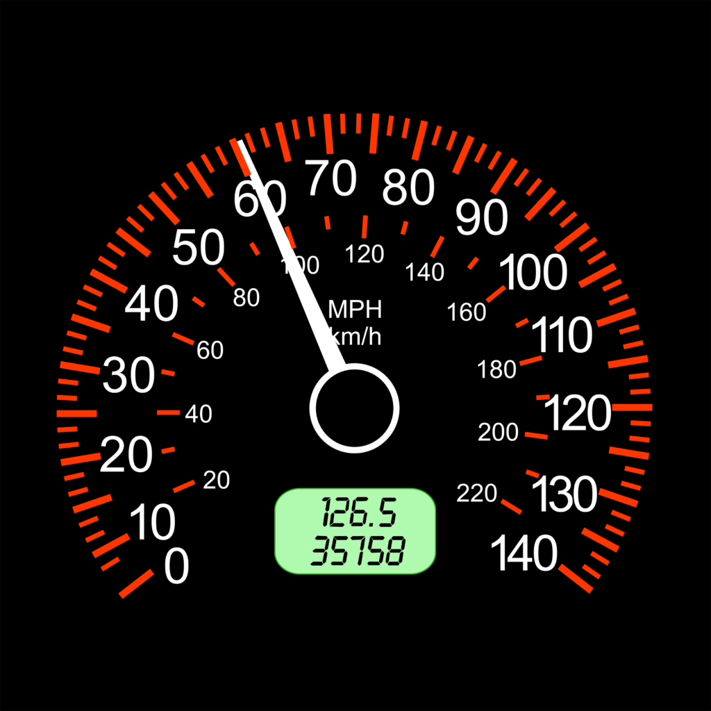 Speedometer - Reflects the Speed of a Car or Vehicle